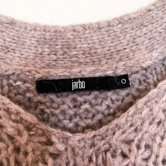 Jarbo Baby Alpaca Blend Brown Knit V Neck Soft Bohemian Oversized Sweater Vest 0 - Picture 5 of 8